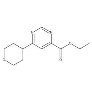 Ethyl 6-(oxan-4-yl)pyrimidine-4-carboxylate Structure