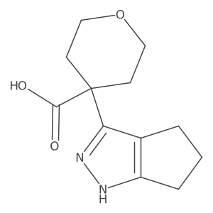 4-{1H,4H,5H,6H-cyclopenta[c]pyrazol-3-yl}oxane-4-carboxylic acid Structure