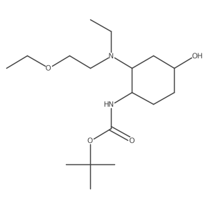 tert-butyl N-{2-[(2-ethoxyethyl)(ethyl)amino]-4-hydroxycyclohexyl}carbamate Structure