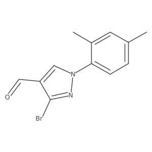 3-bromo-1-(2,4-dimethylphenyl)-1H-pyrazole-4-carbaldehyde结构式