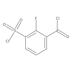 3-(Chlorosulfonyl)-2-fluorobenzoyl chloride Structure