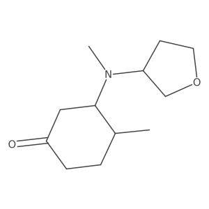 4-Methyl-3-[methyl(oxolan-3-yl)amino]cyclohexan-1-one Structure