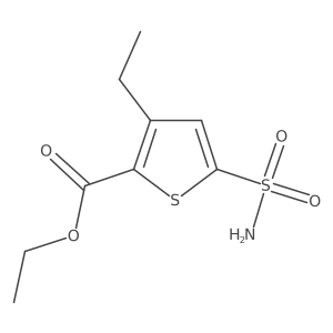 Ethyl 3-ethyl-5-sulfamoylthiophene-2-carboxylate结构式