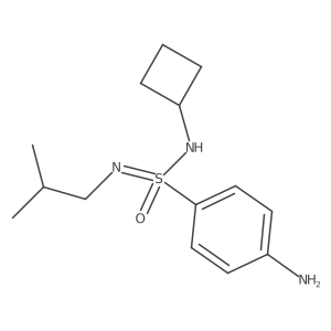 4-amino-N-cyclobutyl-N-(2-methylpropyl)benzene-1-sulfonoimidamide结构式