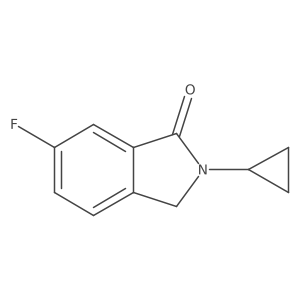 2-cyclopropyl-6-fluoro-2,3-dihydro-1H-isoindol-1-one结构式