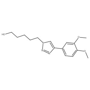 5-[4-(3,4-dimethoxyphenyl)-1H-1,2,3-triazol-1-yl]pentan-1-ol结构式