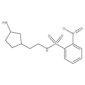 N-[2-(3-aminocyclopentyl)ethyl]-2-nitrobenzene-1-sulfonamide结构式