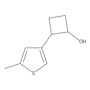 2-(5-Methylthiophen-3-yl)cyclobutan-1-ol结构式