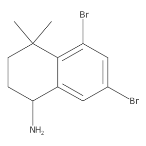 5,7-Dibromo-4,4-dimethyl-1,2,3,4-tetrahydronaphthalen-1-amine Structure