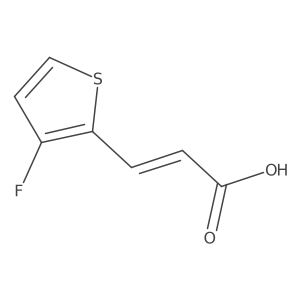 (2E)-3-(3-fluorothiophen-2-yl)prop-2-enoic acid结构式