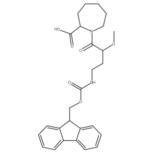 1-[4-({[(9H-fluoren-9-yl)methoxy]carbonyl}amino)-2-methoxybutanoyl]azepane-2-carboxylic acid结构式