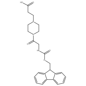 3-{4-[2-({[(9H-fluoren-9-yl)methoxy]carbonyl}amino)acetyl]piperazin-1-yl}propanoic acid Structure