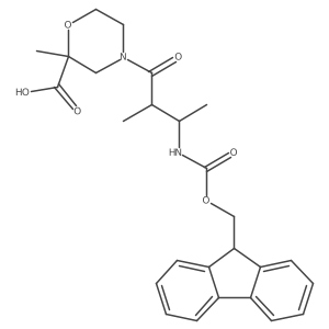 4-[3-({[(9H-fluoren-9-yl)methoxy]carbonyl}amino)-2-methylbutanoyl]-2-methylmorpholine-2-carboxylic acid Structure