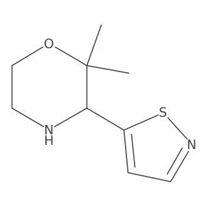 2,2-Dimethyl-3-(1,2-thiazol-5-yl)morpholine Structure