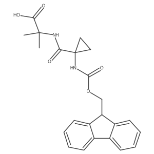 2-{[1-({[(9H-fluoren-9-yl)methoxy]carbonyl}amino)cyclopropyl]formamido}-2-methylpropanoic acid Structure