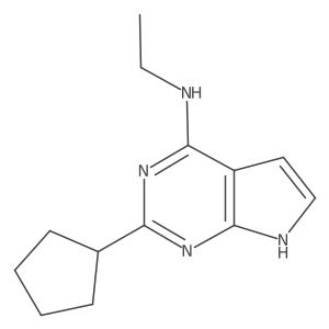 2-cyclopentyl-N-ethyl-7H-pyrrolo[2,3-d]pyrimidin-4-amine结构式