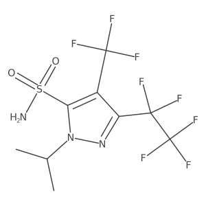 3-(1,1,2,2,2-pentafluoroethyl)-1-(propan-2-yl)-4-(trifluoromethyl)-1H-pyrazole-5-sulfonamide结构式