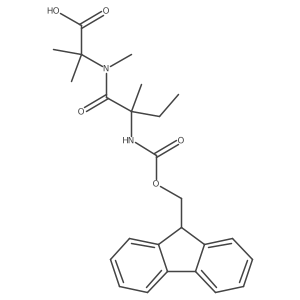 2-[2-({[(9H-fluoren-9-yl)methoxy]carbonyl}amino)-N,2-dimethylbutanamido]-2-methylpropanoic acid结构式