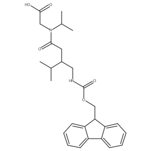 2-{3-[({[(9H-fluoren-9-yl)methoxy]carbonyl}amino)methyl]-4-methyl-N-(propan-2-yl)pentanamido}acetic acid Structure