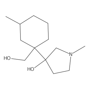 3-[1-(Hydroxymethyl)-3-methylcyclohexyl]-1-methylpyrrolidin-3-ol Structure