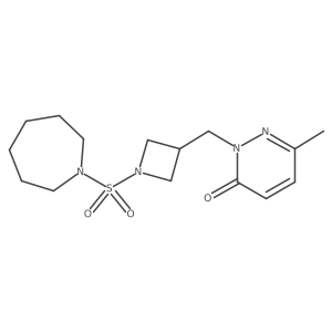 2-{[1-(Azepane-1-sulfonyl)azetidin-3-yl]methyl}-6-methyl-2,3-dihydropyridazin-3-one Structure