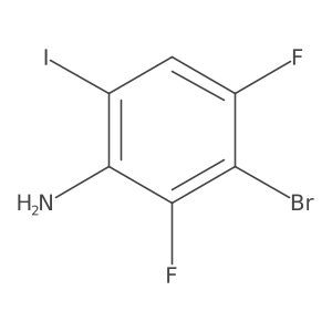 3-Bromo-2,4-difluoro-6-iodoaniline Structure