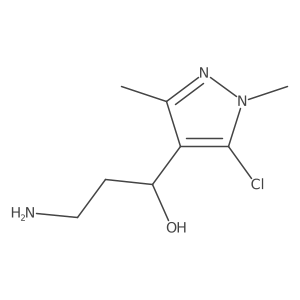(1S)-3-amino-1-(5-chloro-1,3-dimethyl-1H-pyrazol-4-yl)propan-1-ol Structure