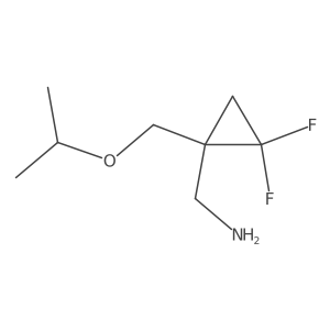 {2,2-Difluoro-1-[(propan-2-yloxy)methyl]cyclopropyl}methanamine结构式