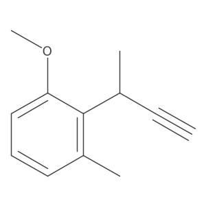 2-(But-3-yn-2-yl)-1-methoxy-3-methylbenzene结构式