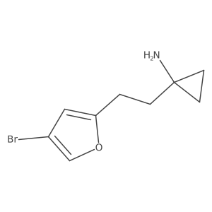 1-[2-(4-Bromofuran-2-yl)ethyl]cyclopropan-1-amine结构式