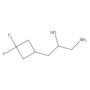 1-Amino-3-(3,3-difluorocyclobutyl)propan-2-ol结构式