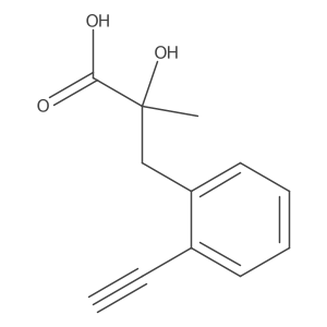 3-(2-Ethynylphenyl)-2-hydroxy-2-methylpropanoic acid结构式