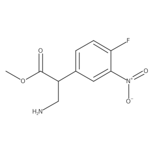Methyl 3-amino-2-(4-fluoro-3-nitrophenyl)propanoate结构式