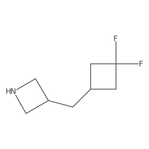 3-[(3,3-Difluorocyclobutyl)methyl]azetidine结构式
