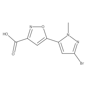 5-(3-bromo-1-methyl-1H-pyrazol-5-yl)-1,2-oxazole-3-carboxylic acid Structure