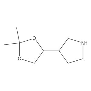 3-(2,2-Dimethyl-1,3-dioxolan-4-yl)pyrrolidine Structure