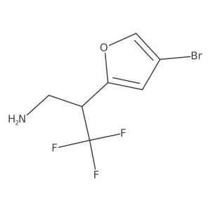 2-(4-Bromofuran-2-yl)-3,3,3-trifluoropropan-1-amine结构式