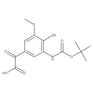 2-(3-{[(Tert-butoxy)carbonyl]amino}-4-hydroxy-5-methoxyphenyl)-2-oxoacetic acid结构式