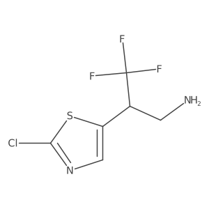 2-(2-Chloro-1,3-thiazol-5-yl)-3,3,3-trifluoropropan-1-amine Structure