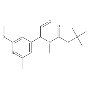 tert-butyl N-[1-(2-methoxy-6-methylpyridin-4-yl)-2-oxoethyl]-N-methylcarbamate结构式