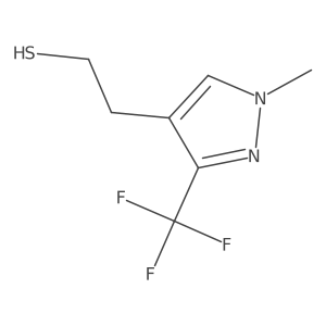 2-[1-methyl-3-(trifluoromethyl)-1H-pyrazol-4-yl]ethane-1-thiol Structure