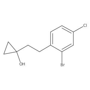 1-[2-(2-Bromo-4-chlorophenyl)ethyl]cyclopropan-1-ol结构式