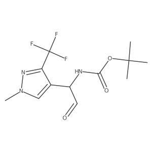 tert-butyl N-{1-[1-methyl-3-(trifluoromethyl)-1H-pyrazol-4-yl]-2-oxoethyl}carbamate结构式