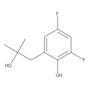 2,4-Difluoro-6-(2-hydroxy-2-methylpropyl)phenol结构式