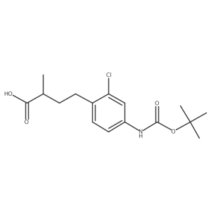 4-(4-{[(Tert-butoxy)carbonyl]amino}-2-chlorophenyl)-2-methylbutanoic acid Structure
