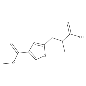 3-[4-(Methoxycarbonyl)thiophen-2-yl]-2-methylpropanoic acid结构式