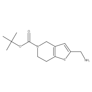 2-Aminomethyl-5-tert-butoxycarbonyl-4,5,6,7-tetrahydrothieno[3,2-c]pyridine结构式