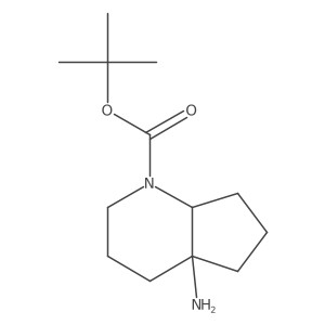 tert-butyl 4a-amino-octahydro-1H-cyclopenta[b]pyridine-1-carboxylate结构式