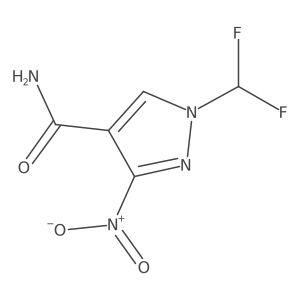 1-(difluoromethyl)-3-nitro-1H-pyrazole-4-carboxamide结构式