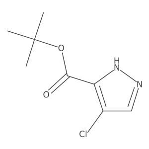 tert-Butyl 4-chloro-1H-pyrazole-3-carboxylate Structure